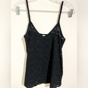 Element Black Eyelet Women's Top